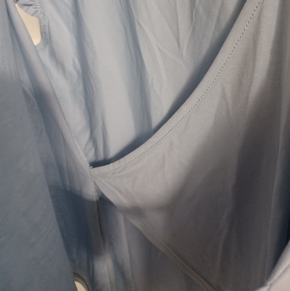 Lavender Field Wrap Tie Ruffle Sleeve Blouse Top - Picture 5 of 6